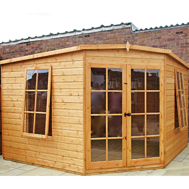 Shire Hampton Shiplap Corner Summerhouse - All Sizes