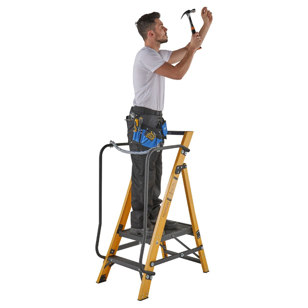 Werner 2 Tread Megastep Ladder with Handrails - EN131 Professional