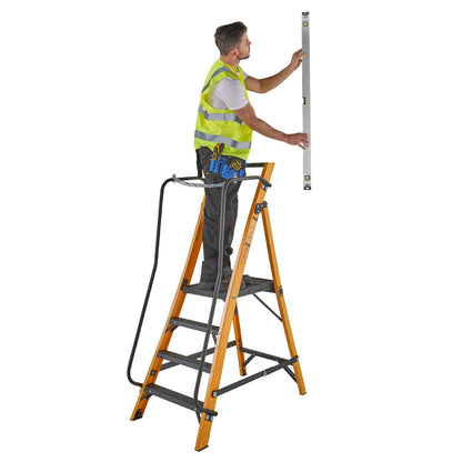 Werner 4 Tread Megastep Ladder with Handrails - EN 131