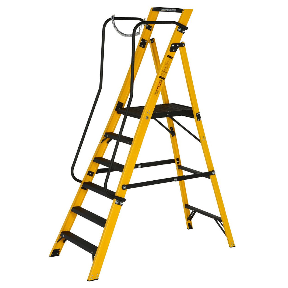 Werner 6 Tread Megastep Ladder with Handrails - EN 131