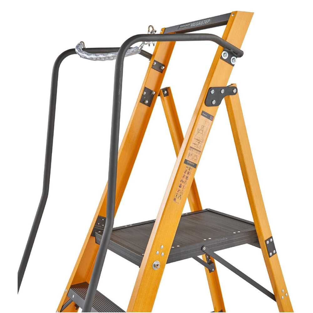 Werner 6 Tread Megastep Ladder with Handrails - EN 131