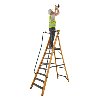 Werner 8 Tread Megastep Ladder with Handrails - EN131 Professional