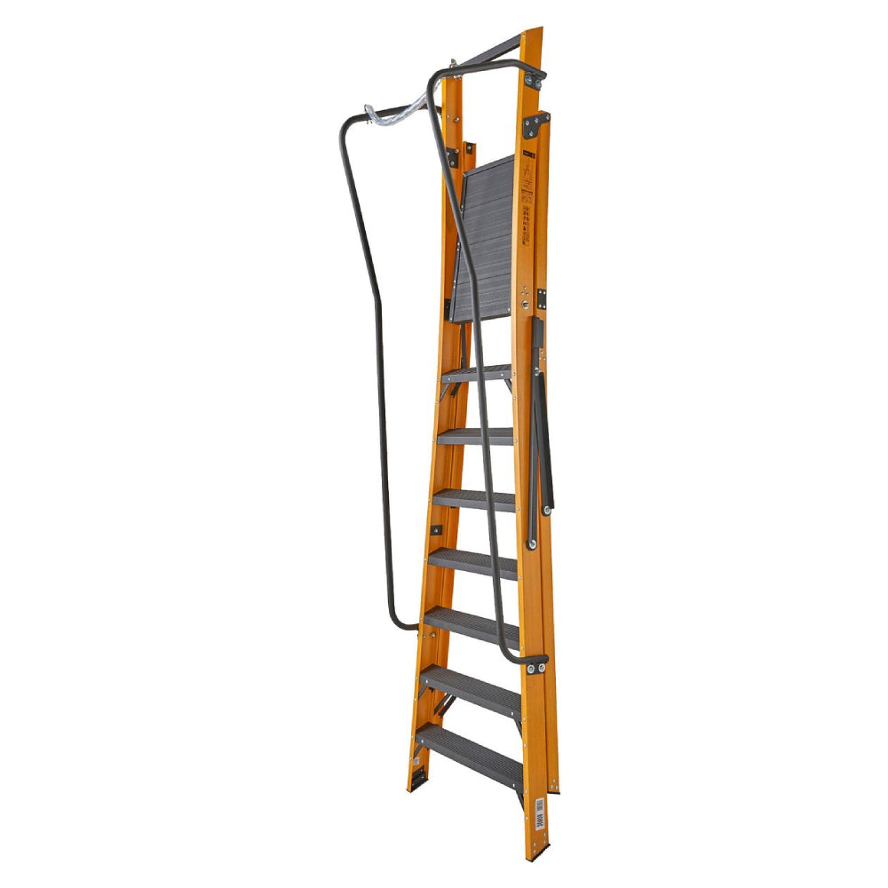 Werner 8 Tread Megastep Ladder with Handrails - EN131 Professional