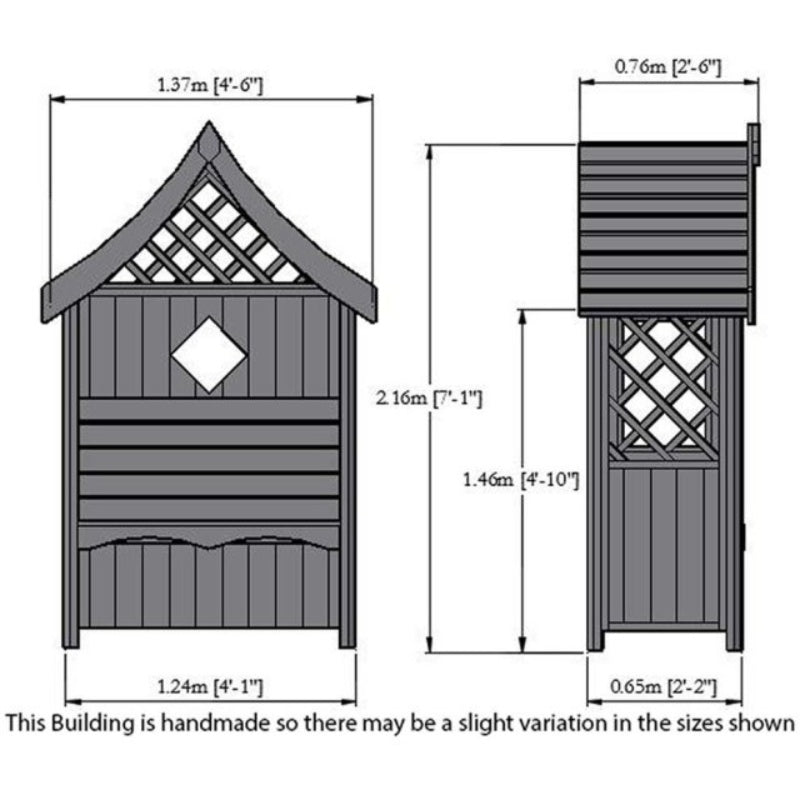 Shire 4 x 2 Pressure Treated Rose Arbour