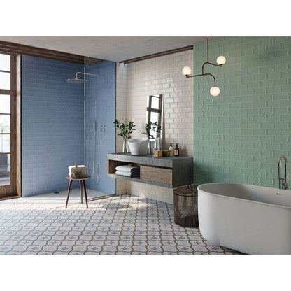 Abbey Ceramic Glass Crackle Effect Wall Tile (40 per Box) - All Colours