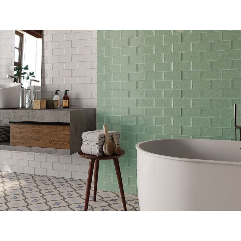 Abbey Ceramic Glass Crackle Effect Wall Tile (40 per Box) - All Colours