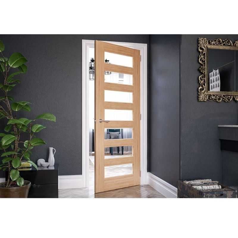 Deanta Biarritz Prefinished Oak Glazed Internal Door