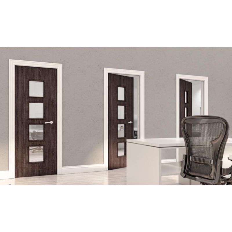 Deanta Flush Dark Grey Ash Prefinished Internal Door 1981 x 762 x 35mm