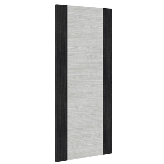 Deanta Flush Light Grey Ash Prefinished Internal Door With Dark Grey Edges