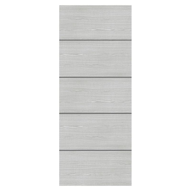 Deanta Flush Light Grey Ash Prefinished Internal Door With Dark Grey Horizontal Inlays 1981 x 838 x 35mm