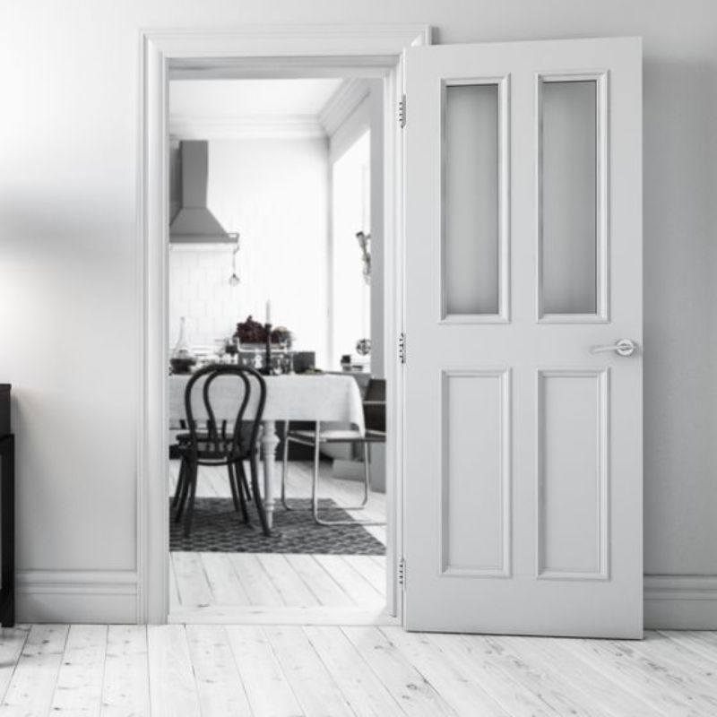 Image for Deanta Rochester Glazed Interior White Primed Door 1981 x 610 x 35mm