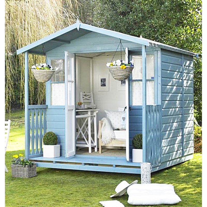 Shire Houghton Shiplap Summerhouse w/ Veranda - 7ft x 7ft