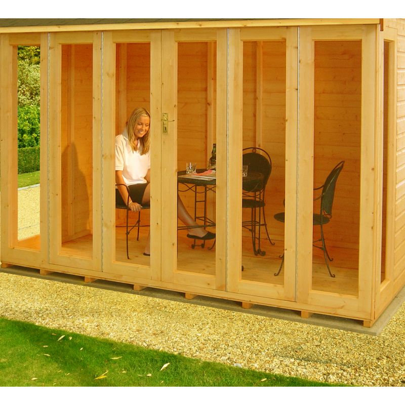 Shire Blenheim Summerhouse w/Bi-Fold Doors - All Sizes
