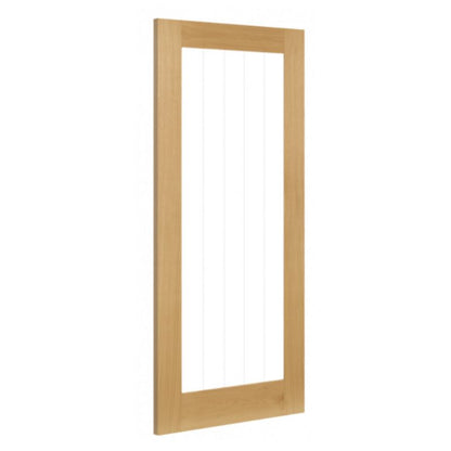 Deanta Ely Unfinished Full 1L Glazed Interior Oak Door 2040 x 826 x 40mm