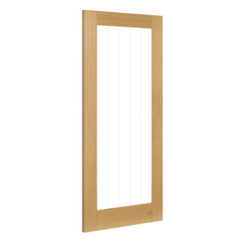 Deanta Ely Unfinished Full 1L Glazed Interior Oak Door 2040 x 726 x 40mm