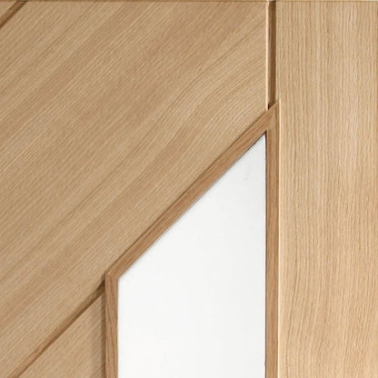 XL Joinery Monza Internal Oak Door with Obscure Glass 1981 x 762 x 35mm (30")
