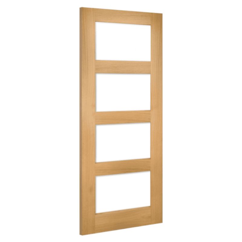 Deanta Coventry Unfinished Oak Glazed FD30 Door