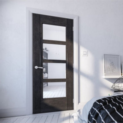 Deanta Montreal Dark Grey Ash Glazed FD30 FSC Door