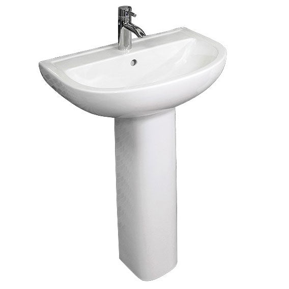 Image for RAK Compact Basin & Full Pedestal 550mm Wide 1 Tap Hole