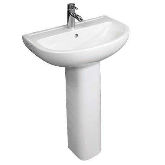 Image for RAK Compact Basin & Full Pedestal 550mm Wide 2 Tap Hole