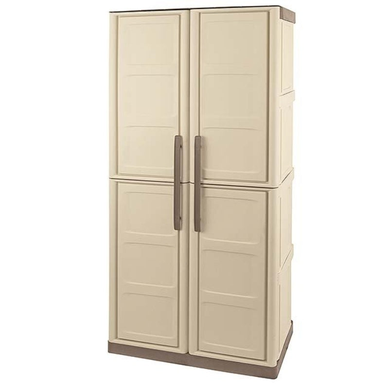 Shire Large Plastic Storage Cupboard w/ Shelving 