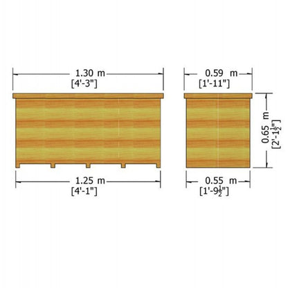 Shire 4 x 2 Tongue and Groove Storage Box 