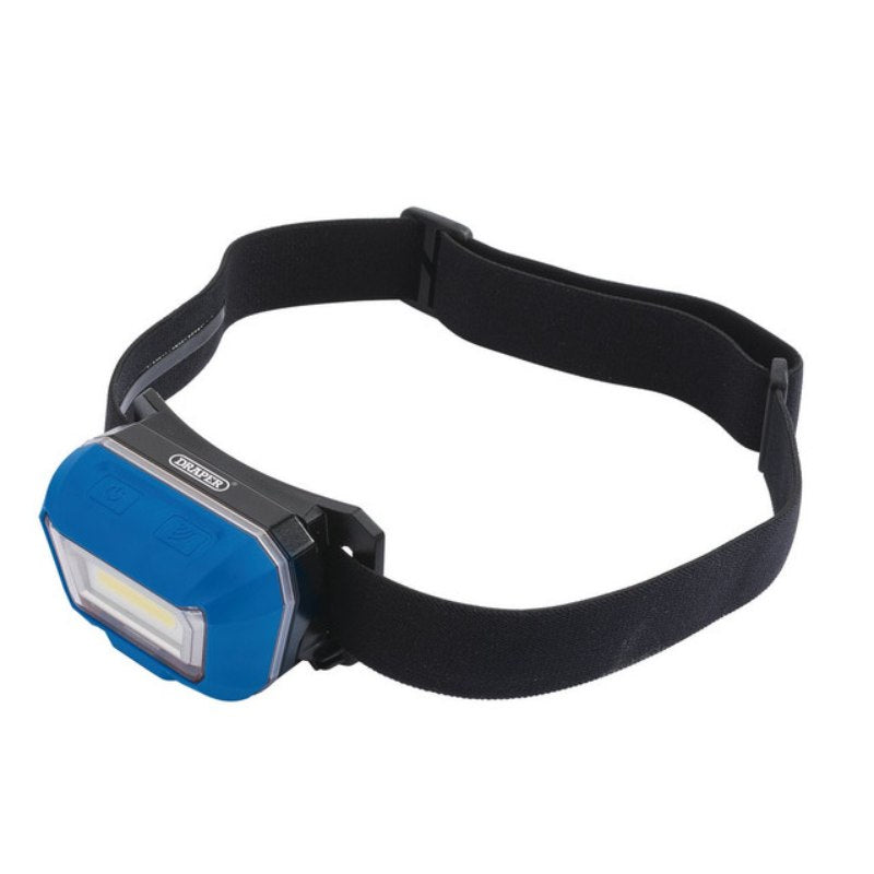 Draper Rechargeable Cob Led Head Torch