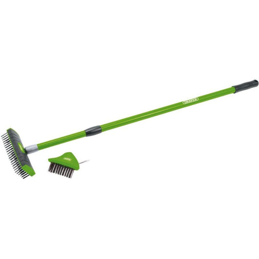 Draper Paving Brush Set with Twin Heads and Telescopic Handle