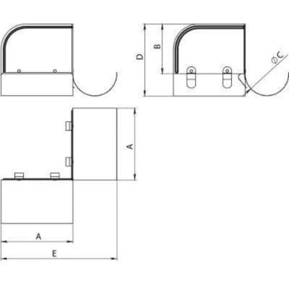 Roofart 90 Degree Corner Overflow Protector - Full Range