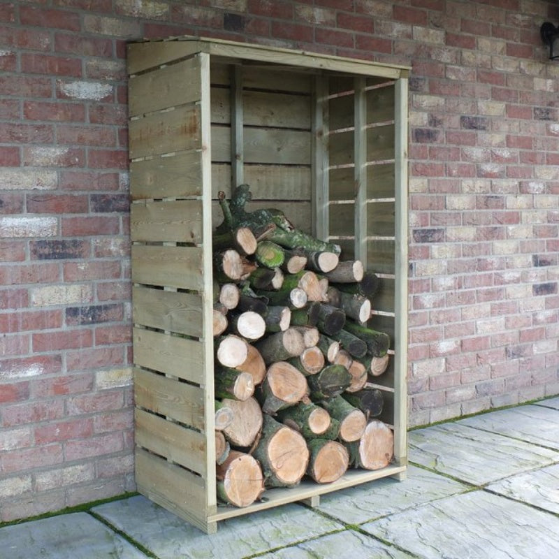 Shire Pressure Treated Sawn Tall Wall Log Store 