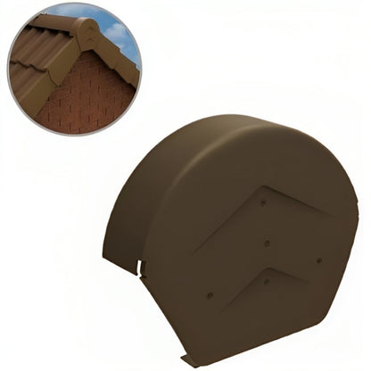 TIL-R Dry Verge Half Round Ridge End Cap - All Colours