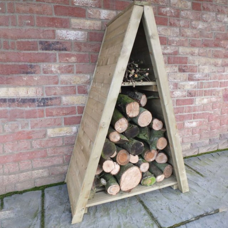 Shire Pressure Treated Tongue and Groove Small Triangular Log Store 