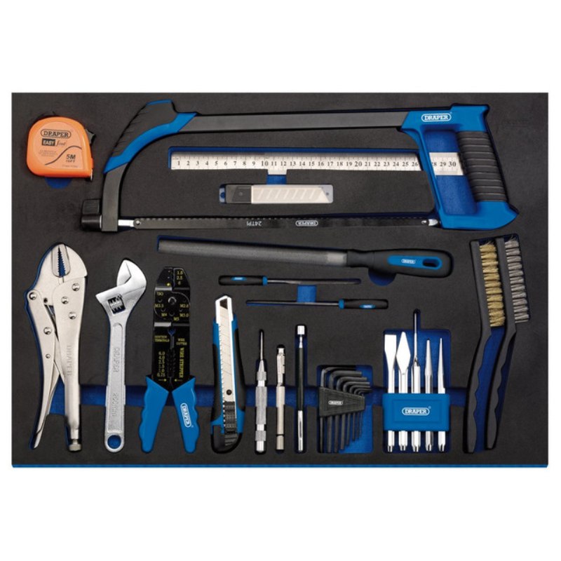 Draper Tool Kit in Full Plus Drawer Eva Insert Tray (36 Pieces)