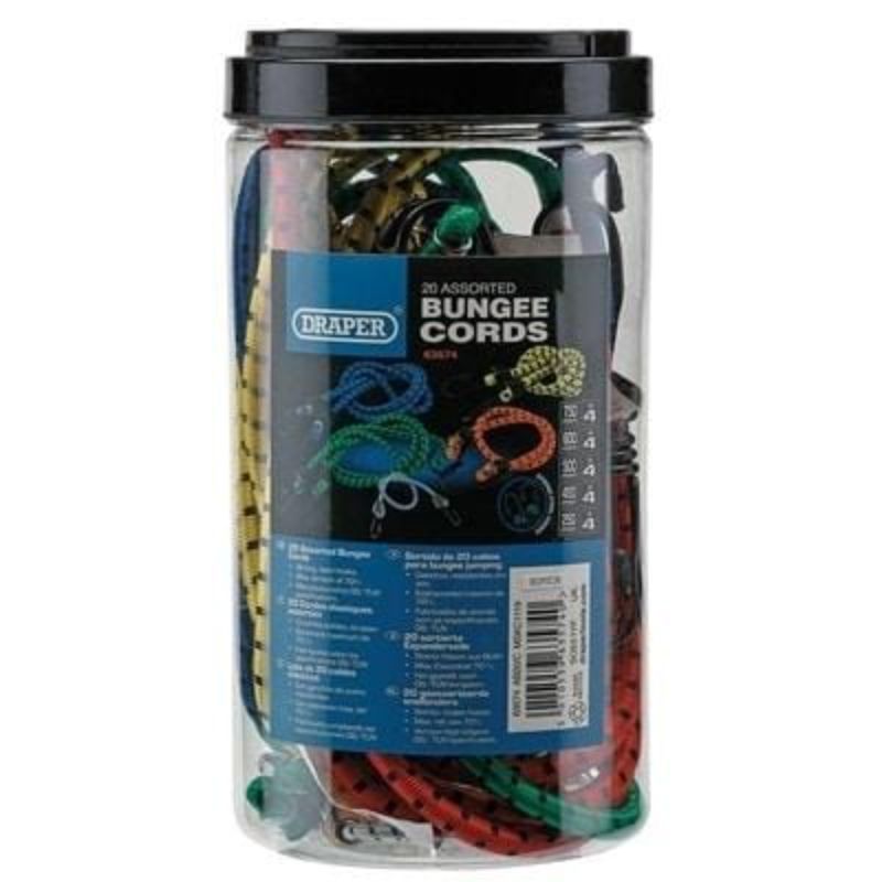 Draper Assorted Bungee - (Pack Of 20)