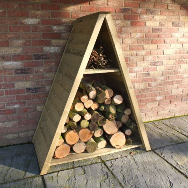 Shire Pressure Treated Tongue and Groove Large Triangular Log Store 