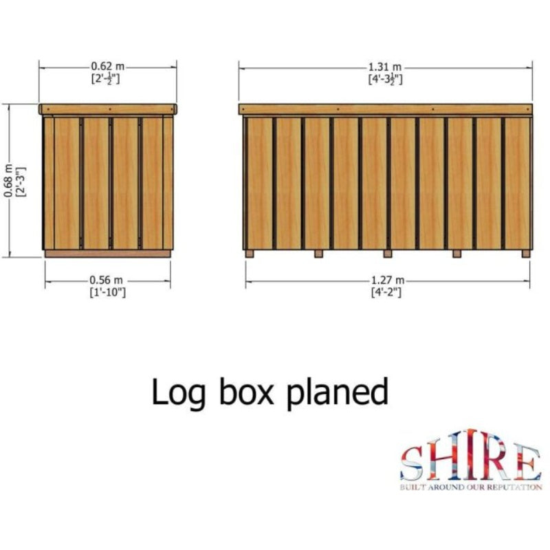 Shire Pressure Treated Planed Timber Log Box 