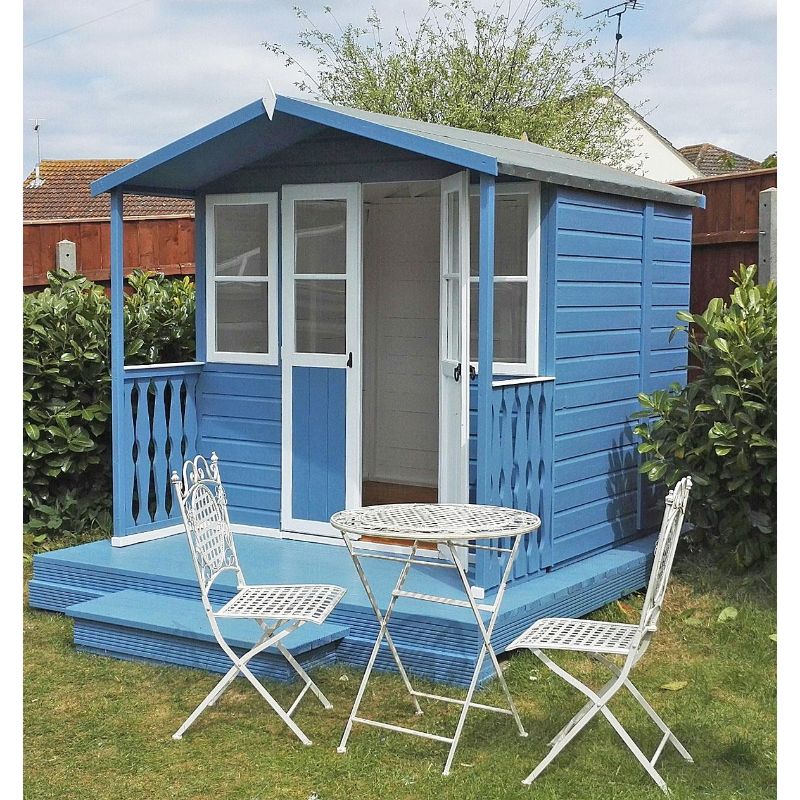 Shire Houghton Shiplap Summerhouse w/ Veranda - 7ft x 7ft