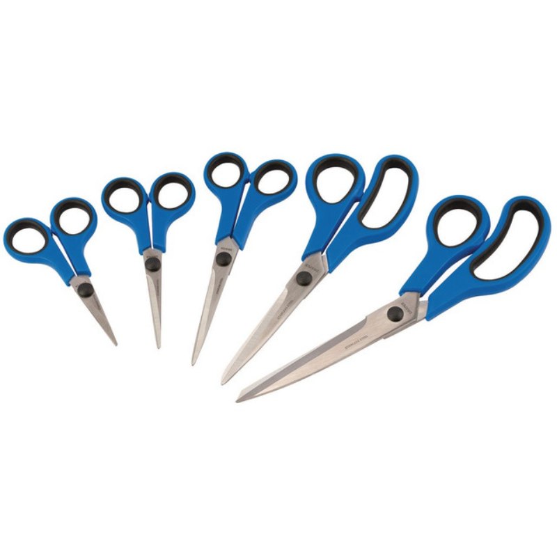 Draper Soft Grip Household Scissor Set - (5 Pieces)