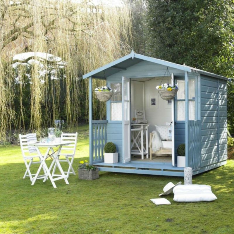 Shire Houghton Shiplap Summerhouse w/ Veranda - 7ft x 7ft