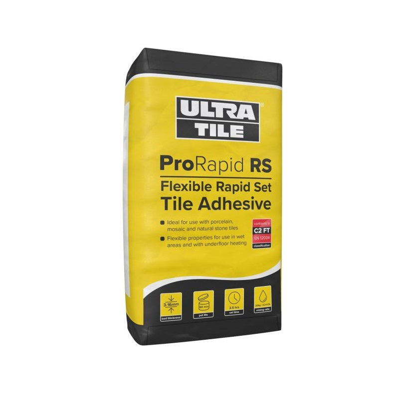 Ultra Tile 20Kg ProRapid RS Flexible Rapid Set Adhesive - All Colours