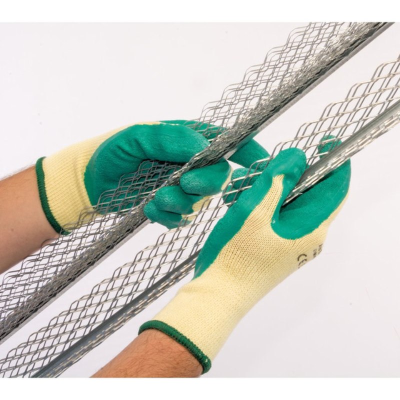 Green Heavy Duty Latex Coated Work Gloves - Large