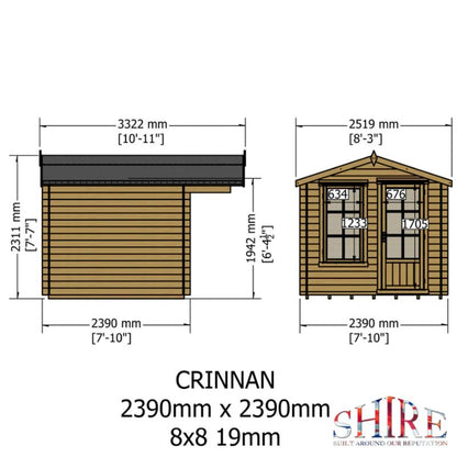 Crinian Log Cabin - All Sizes