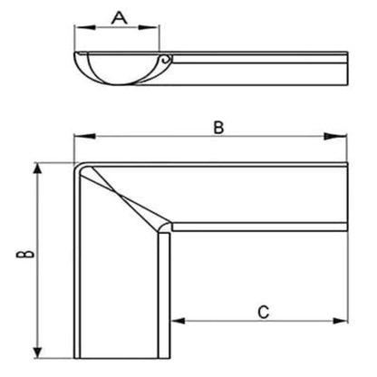 Roofart 90 Degree Internal Corner - Full Range