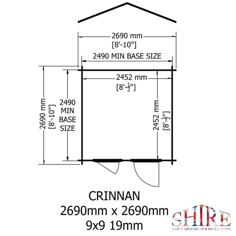 Crinian Log Cabin - All Sizes