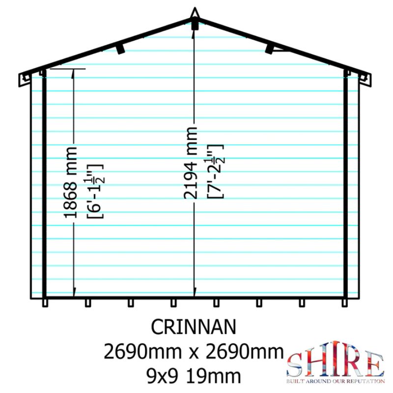 Crinian Log Cabin - All Sizes