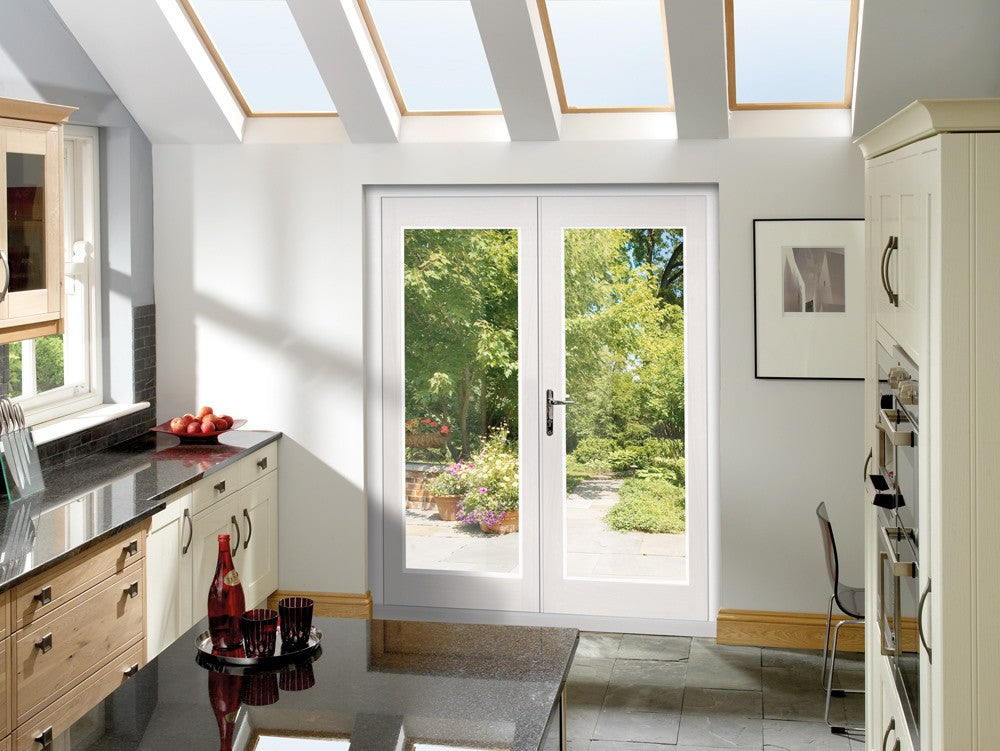 Image for XL Joinery La Porte French Door in Pre-Finished External White (Brass Hardware)