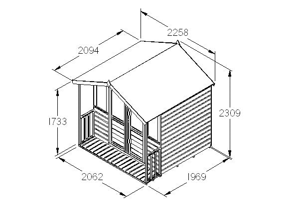 Image for Forest Shiplap Maplehurst Summerhouse - 7 x 7 ft