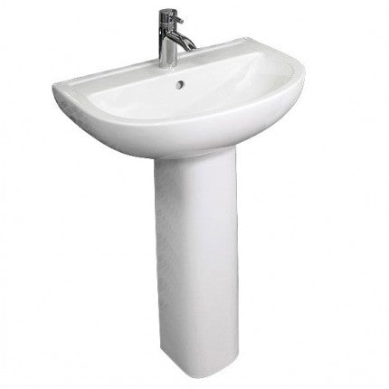 Image for RAK Compact Basin & Full Pedestal 460mm Wide 1 Tap Hole