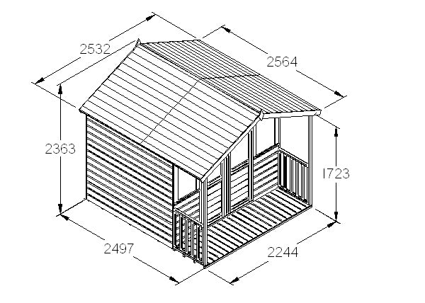 Image for Forest Shiplap Hollington Summerhouse - 8 x 8 ft