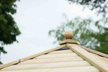 Image for Forest 3.6m Hexagonal Wooden Garden Gazebo with Timber Roof